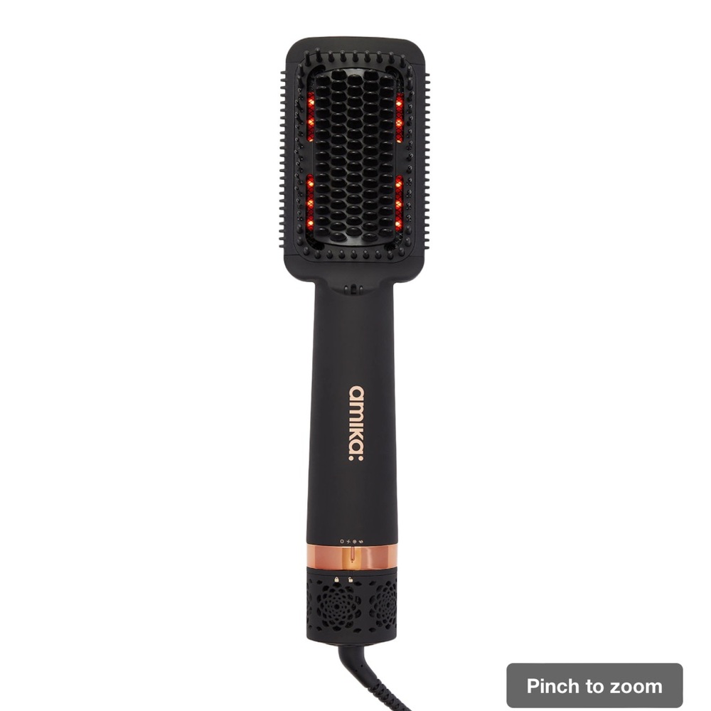 amika Double Agent 2-in-1 Straightening Blow Dryer Brush